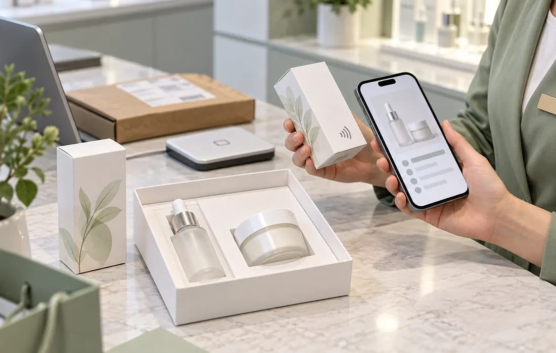 RFID+NFC美妆套装防伪溯源应用案例:单品核验与部分换货